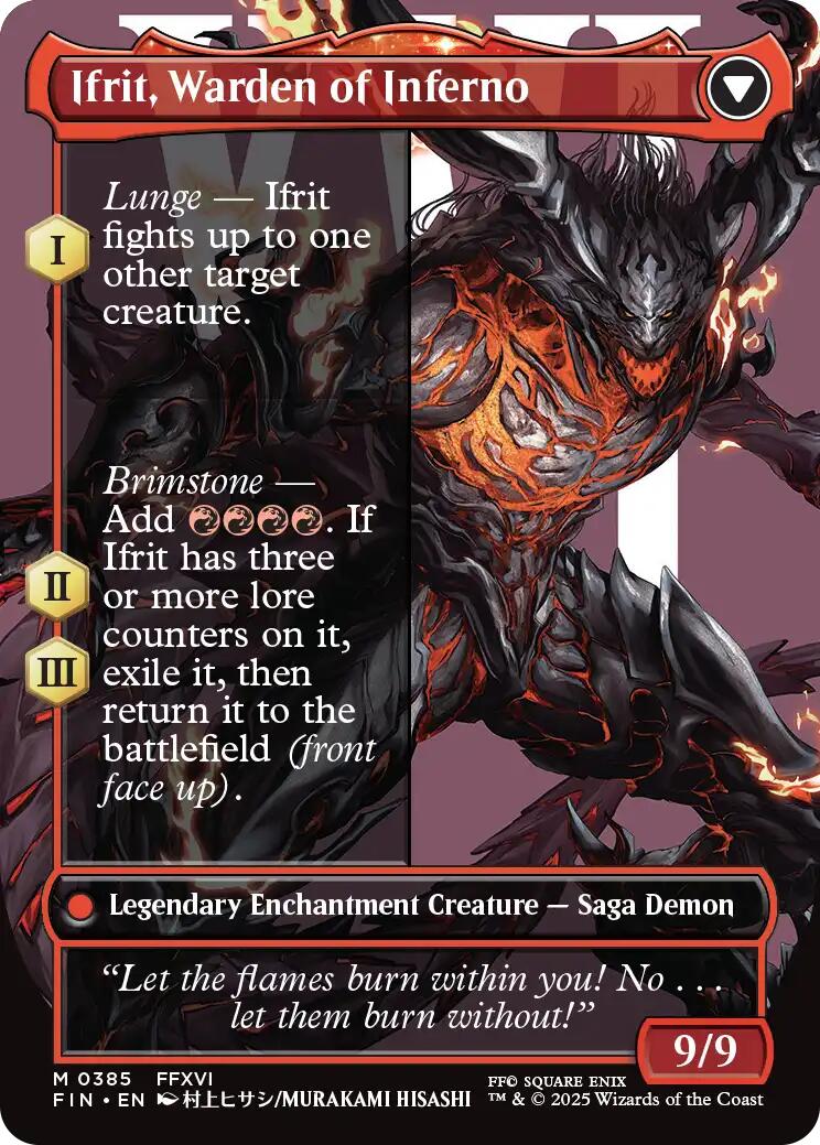 Clive, Ifrit's Dominant // Ifrit, Warden of Inferno (Borderless) (0385) [FINAL FANTASY] | GnG Games