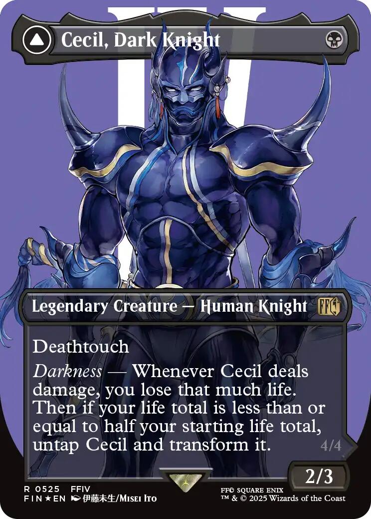 Cecil, Dark Knight // Cecil, Redeemed Paladin (Borderless) (Surge Foil) [FINAL FANTASY] | GnG Games