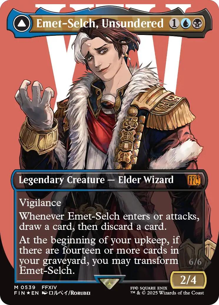 Emet-Selch, Unsundered // Hades, Sorcerer of Eld (Borderless) (Surge Foil) [FINAL FANTASY] | GnG Games