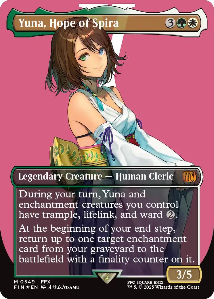 Yuna, Hope of Spira (Borderless) (Surge Foil) [FINAL FANTASY] | GnG Games