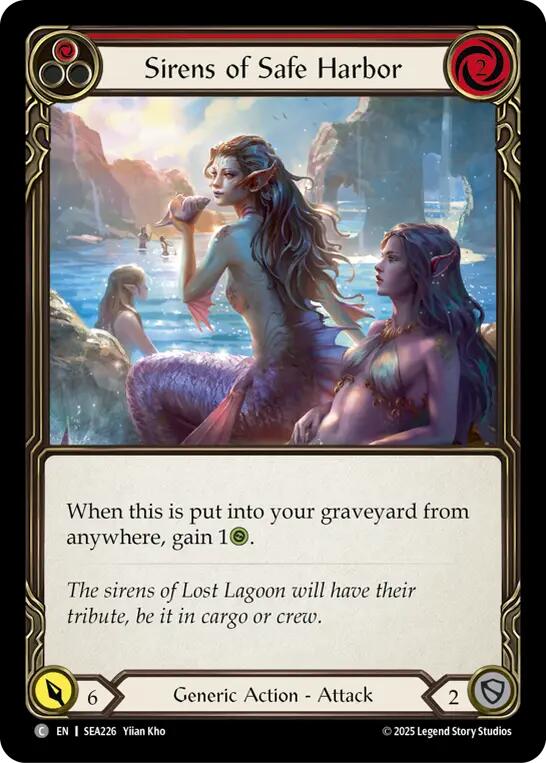 Sirens of Safe Harbor (Red) [SEA226] (High Seas)  Rainbow Foil | GnG Games
