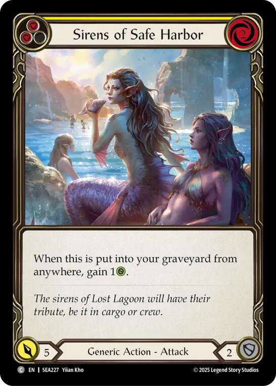 Sirens of Safe Harbor (Yellow) [SEA227] (High Seas)  Rainbow Foil | GnG Games