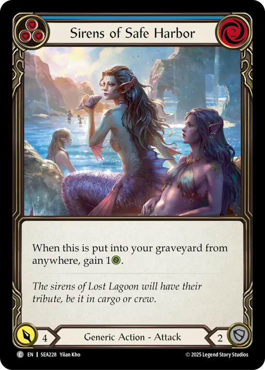 Sirens of Safe Harbor (Blue) [SEA228] (High Seas)  Rainbow Foil | GnG Games