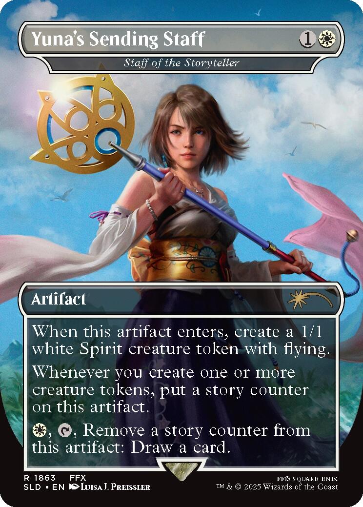 Yuna's Sending Staff - Staff of the Storyteller [Secret Lair Drop Series] | GnG Games