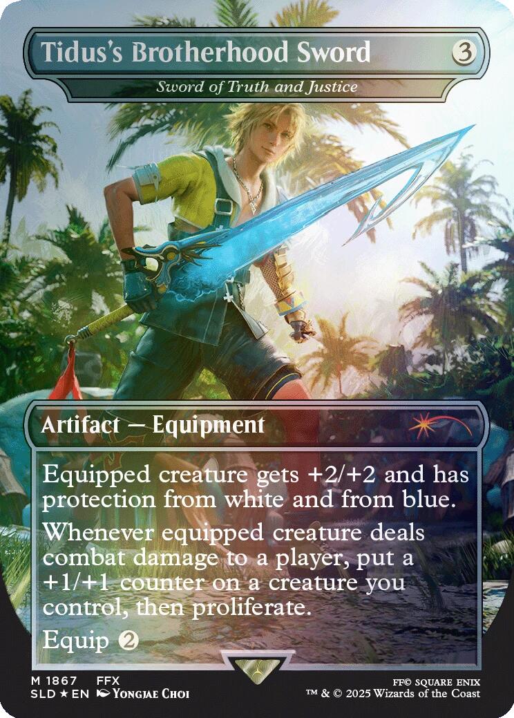 Tidus's Brotherhood Sword - Sword of Truth and Justice (Rainbow Foil) [Secret Lair Drop Series] | GnG Games
