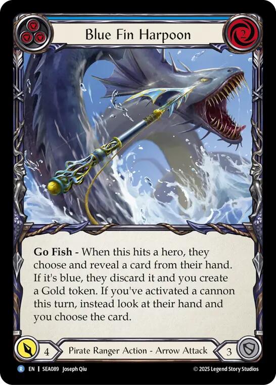Blue Fin Harpoon [SEA089] (High Seas)  Rainbow Foil | GnG Games