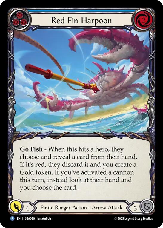 Red Fin Harpoon [SEA090] (High Seas)  Rainbow Foil | GnG Games