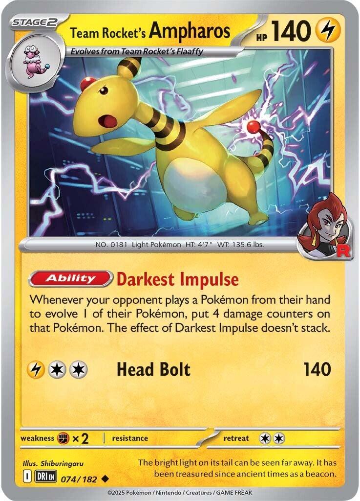 Team Rocket's Ampharos (074/182) [Scarlet & Violet: Destined Rivals] | GnG Games