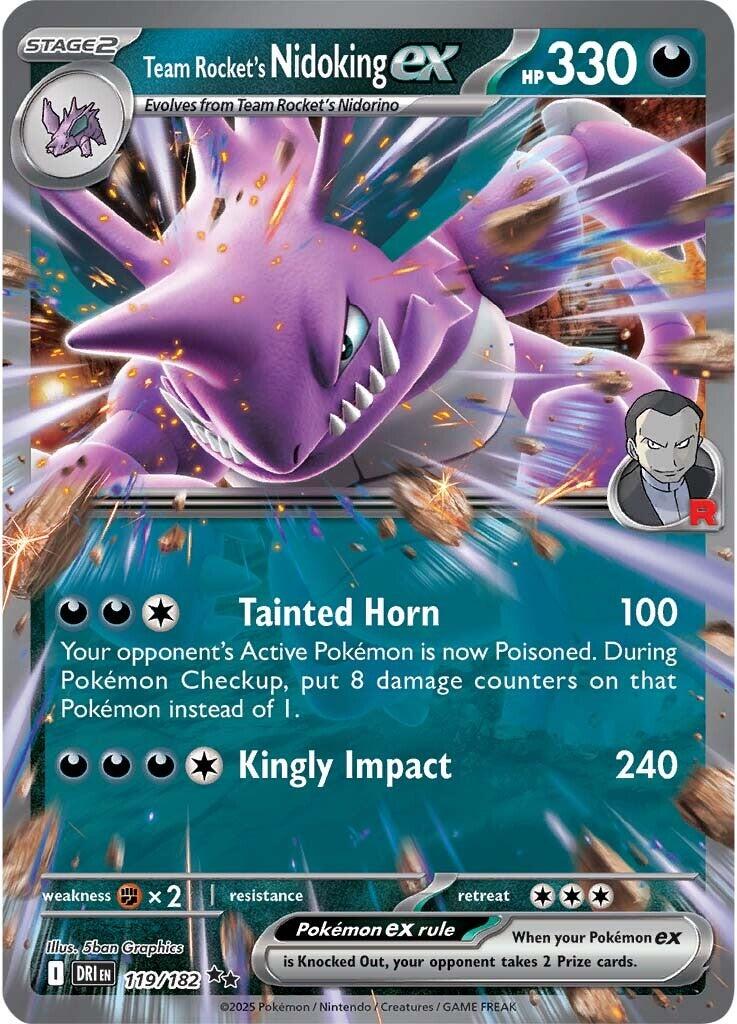 Team Rocket's Nidoking ex (119/182) [Scarlet & Violet: Destined Rivals] | GnG Games