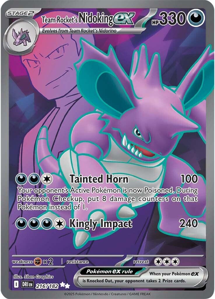 Team Rocket's Nidoking ex (216/182) [Scarlet & Violet: Destined Rivals] | GnG Games