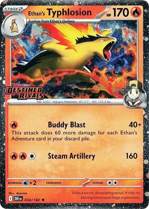 Ethan's Typhlosion (034/182) (Destined Rivals Stamp) [Scarlet & Violet: Destined Rivals] | GnG Games