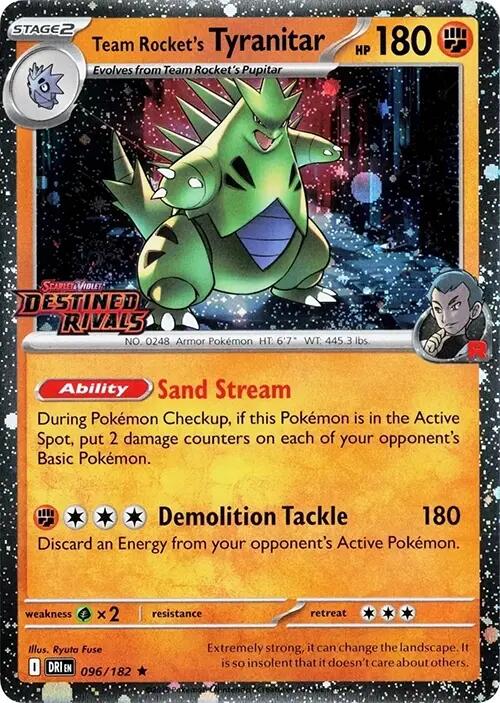 Team Rocket's Tyranitar (096/182) (Destined Rivals Stamp) [Scarlet & Violet: Destined Rivals] | GnG Games