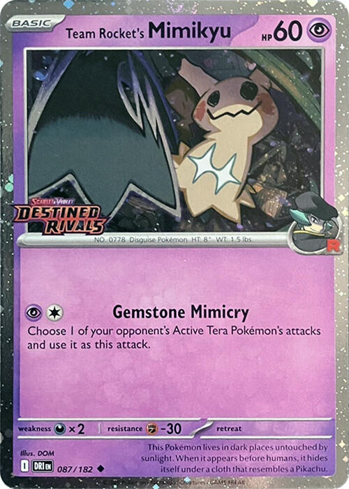 Team Rocket's Mimikyu (087/182) (Destined Rivals Stamp) [Scarlet & Violet: Destined Rivals] | GnG Games