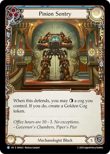 Pinion Sentry [SEA023] (High Seas)  Rainbow Foil | GnG Games