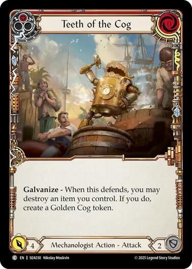 Teeth of the Cog (Red) [SEA030] (High Seas)  Rainbow Foil | GnG Games