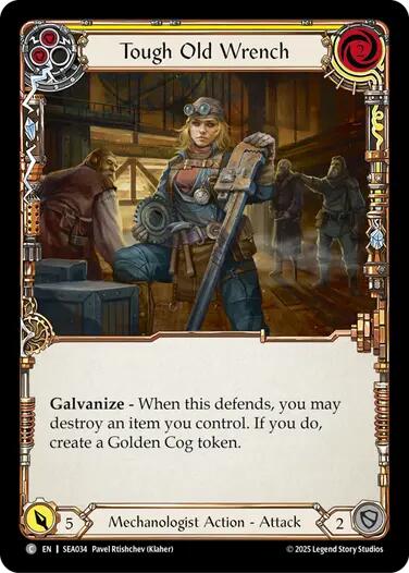 Tough Old Wrench (Yellow) [SEA034] (High Seas)  Rainbow Foil | GnG Games