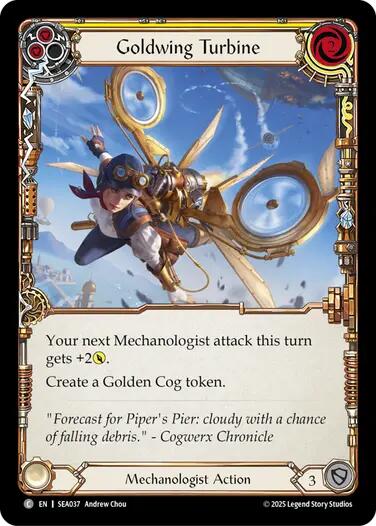 Goldwing Turbine (Yellow) [SEA037] (High Seas)  Rainbow Foil | GnG Games
