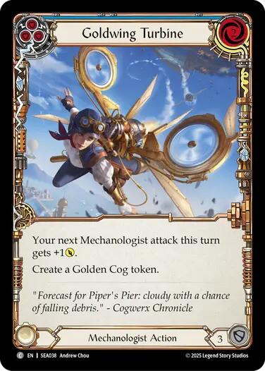 Goldwing Turbine (Blue) [SEA038] (High Seas)  Rainbow Foil | GnG Games