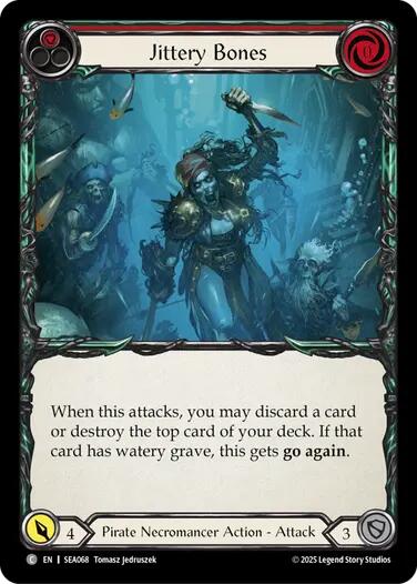 Jittery Bones (Red) [SEA068] (High Seas)  Rainbow Foil | GnG Games
