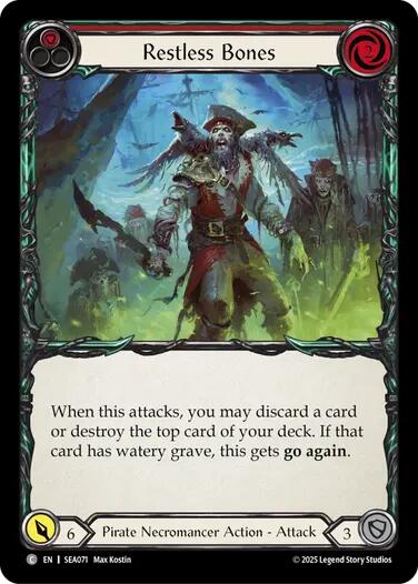 Restless Bones (Red) [SEA071] (High Seas) | GnG Games