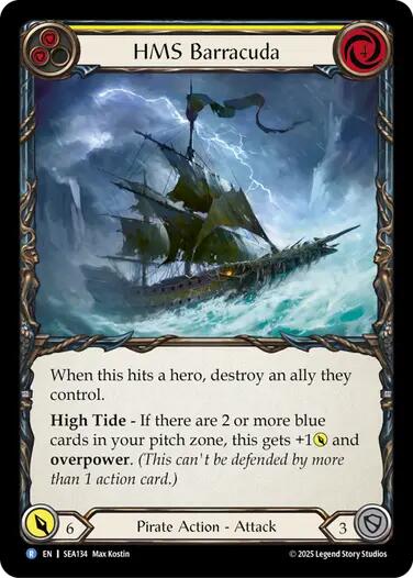 HMS Barracuda [SEA134] (High Seas)  Rainbow Foil | GnG Games