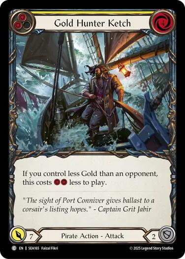 Gold Hunter Ketch [SEA165] (High Seas)  Rainbow Foil | GnG Games