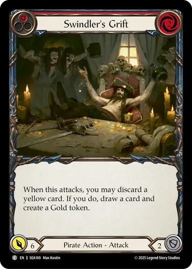 Swindler's Grift (Red) [SEA169] (High Seas)  Rainbow Foil | GnG Games
