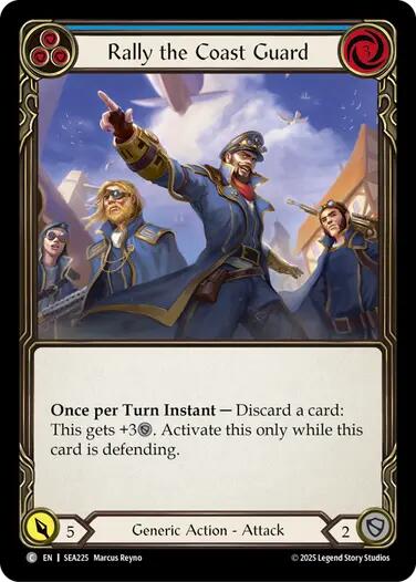 Rally the Coast Guard (Blue) [SEA225] (High Seas)  Rainbow Foil | GnG Games