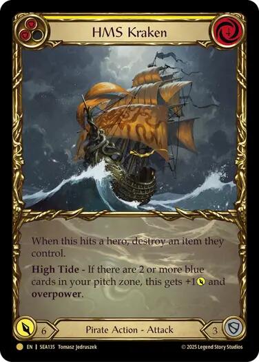 HMS Kraken (Treasure) [SEA135] (High Seas)  Cold Foil | GnG Games