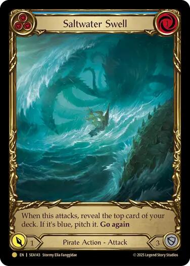 Saltwater Swell (Blue) (Treasure) [SEA143] (High Seas)  Cold Foil | GnG Games