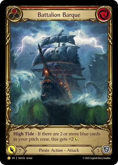 Battalion Barque (Red) (Treasure) [SEA152] (High Seas)  Cold Foil | GnG Games