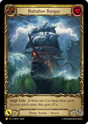 Battalion Barque (Yellow) (Treasure) [SEA153] (High Seas)  Cold Foil | GnG Games