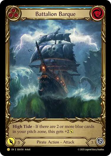 Battalion Barque (Blue) (Treasure) [SEA154] (High Seas)  Cold Foil | GnG Games