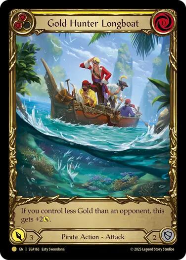 Gold Hunter Longboat (Treasure) [SEA163] (High Seas)  Cold Foil | GnG Games