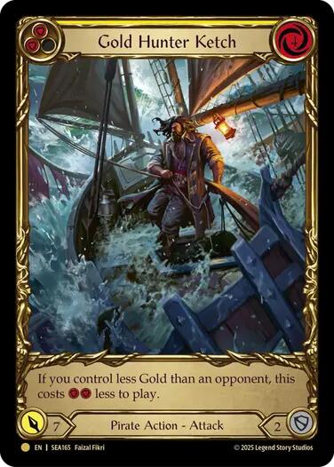 Gold Hunter Ketch (Treasure) [SEA165] (High Seas)  Cold Foil | GnG Games