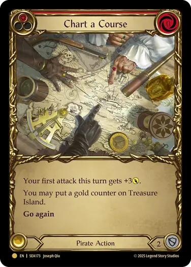 Chart a Course (Red) (Treasure) [SEA173] (High Seas)  Cold Foil | GnG Games