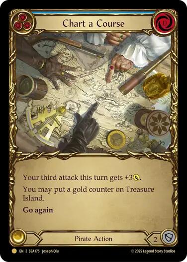 Chart a Course (Blue) (Treasure) [SEA175] (High Seas)  Cold Foil | GnG Games