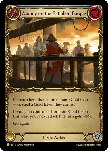 Mutiny on the Battalion Barque (Treasure) [SEA176] (High Seas)  Cold Foil | GnG Games