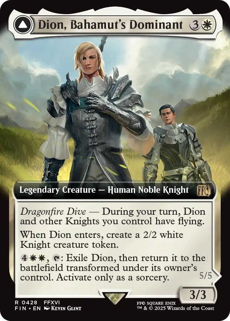 Dion, Bahamut's Dominant // Bahamut, Warden of Light (Extended Art) [FINAL FANTASY] | GnG Games
