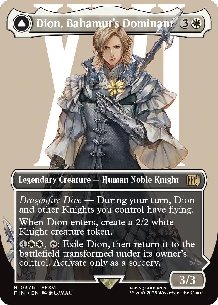 Dion, Bahamut's Dominant // Bahamut, Warden of Light (Borderless) [FINAL FANTASY] | GnG Games