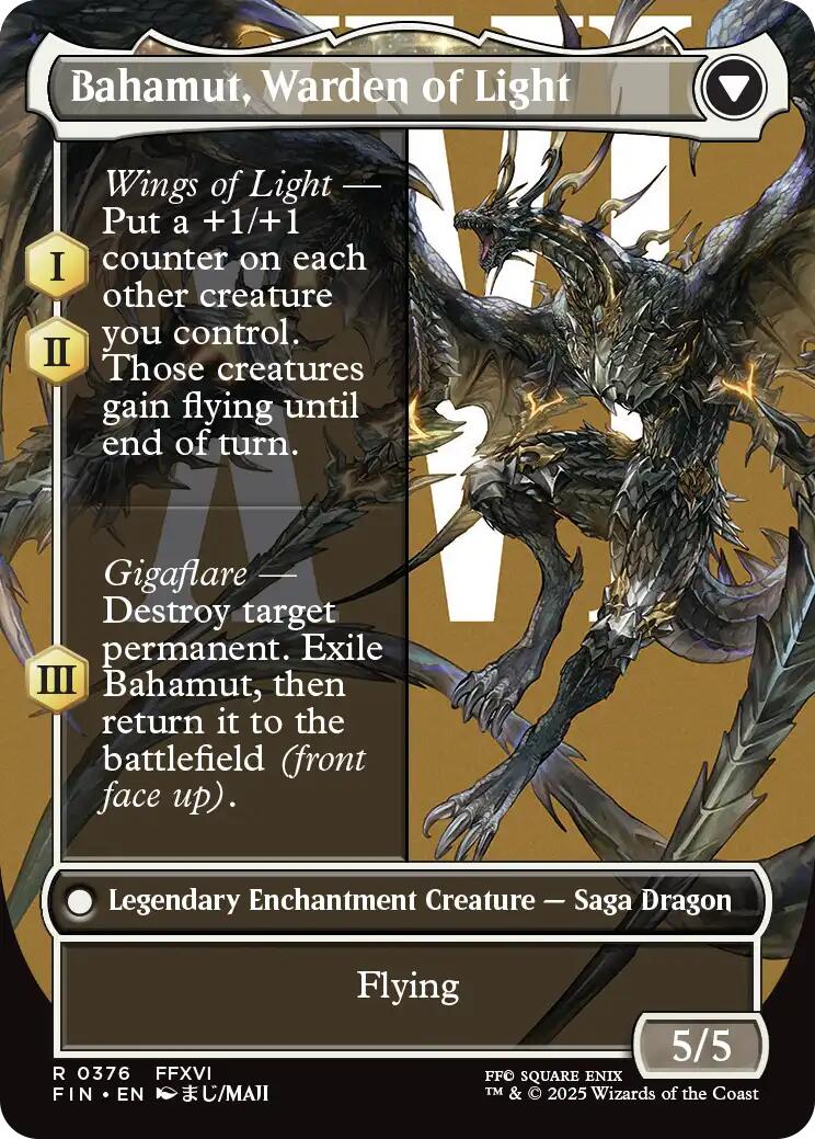 Dion, Bahamut's Dominant // Bahamut, Warden of Light (Borderless) [FINAL FANTASY] | GnG Games