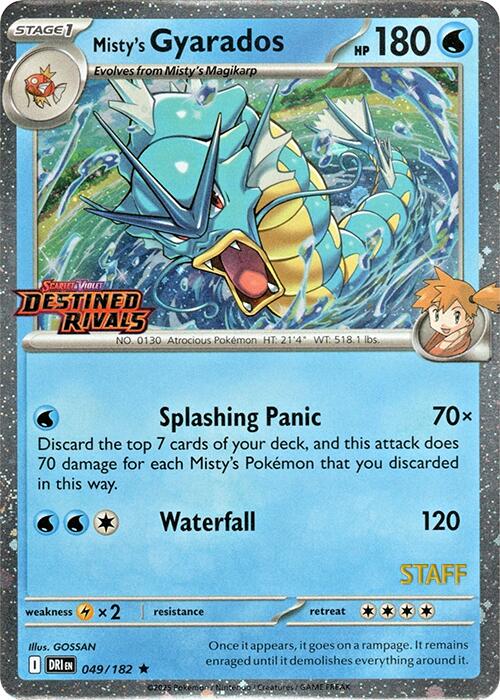 Misty's Gyarados (049/182) (Prerelease Staff) [Scarlet & Violet: Destined Rivals] | GnG Games