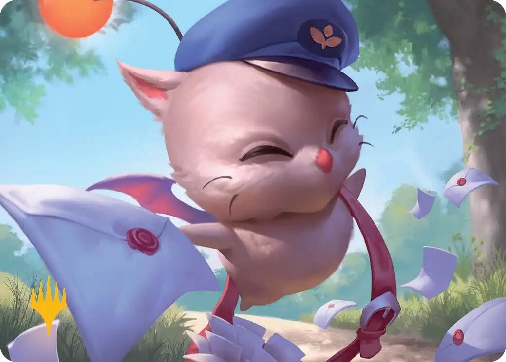 Delivery Moogle Art Card (Gold-Stamped Planeswalker Symbol) [FINAL FANTASY Art Series] | GnG Games