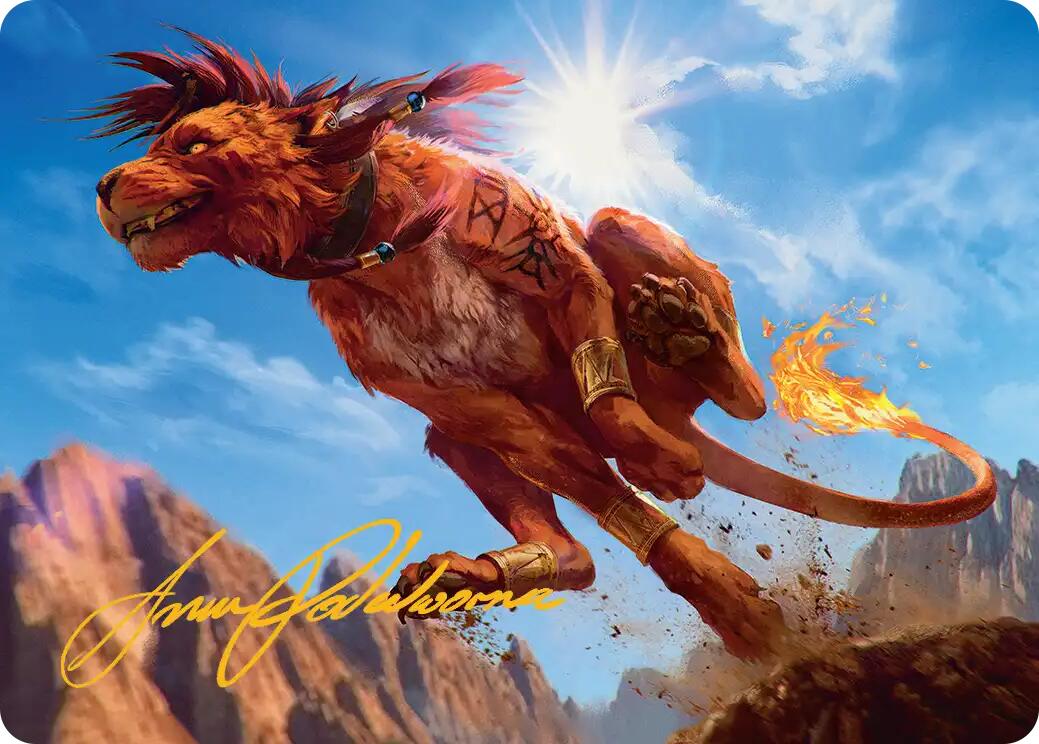 Red XIII, Proud Warrior Art Card (Gold-Stamped Signature) [FINAL FANTASY Art Series] | GnG Games