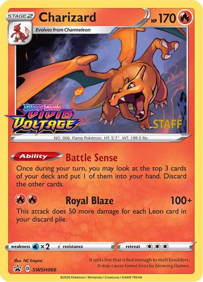 Charizard (SWSH066) (Staff Prerelease Promo) [Sword & Shield: Black Star Promos] | GnG Games