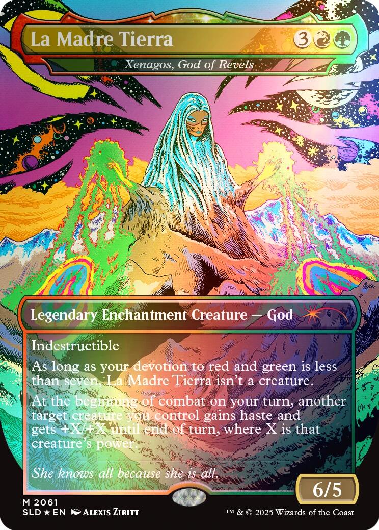 La Madre Tierra - Xenagos, God of Revels (Rainbow Foil) [Secret Lair Drop Series] | GnG Games