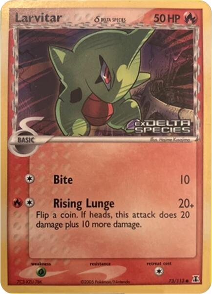 Larvitar (73/113) (Delta Species) (Stamped) [Miscellaneous Cards] | GnG Games