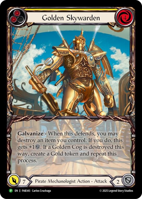 Golden Skywarden [FAB343] (Promo)  Rainbow Foil | GnG Games