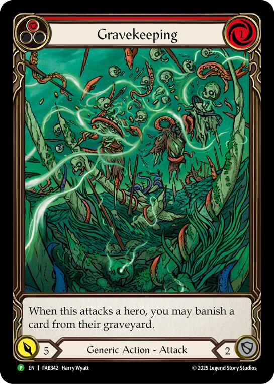Gravekeeping (Red) [FAB342] (Promo)  Rainbow Foil | GnG Games