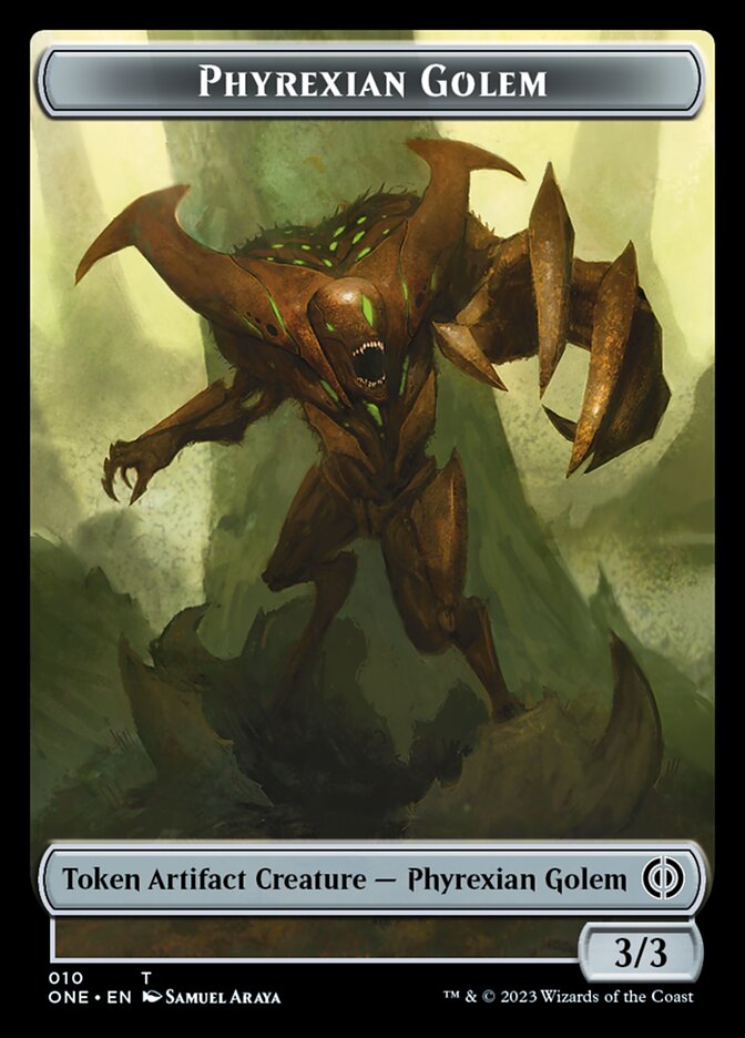 Rebel // Phyrexian Golem Double-Sided Token [Phyrexia: All Will Be One Tokens] | GnG Games